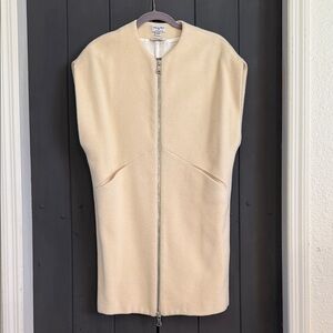 Piu & Piu Italian Cream Zip-Front Cape Jacket